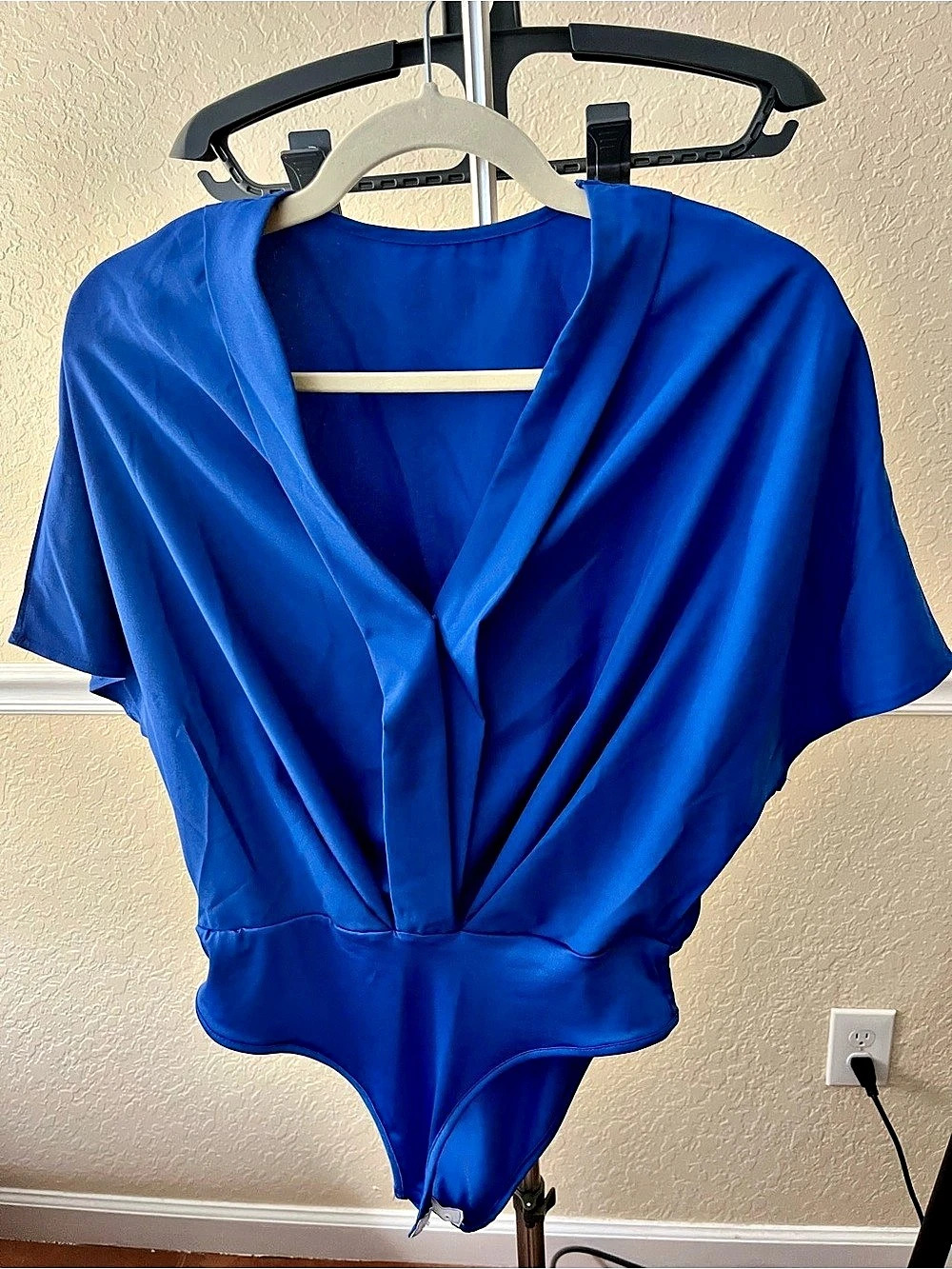 SHEIN Blue Bodysuit Size Medium Like New
